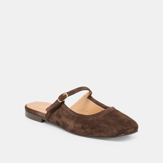 ELIO FLATS DK BROWN SUEDE