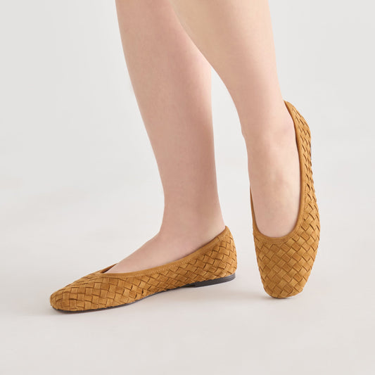 KOY BALLET FLATS TAN SUEDE