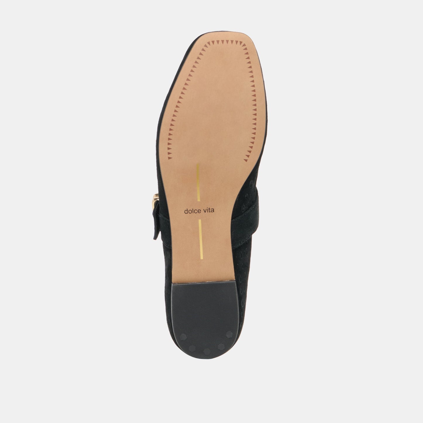 MIKELA BALLET FLATS ONYX PERFORATED SUEDE