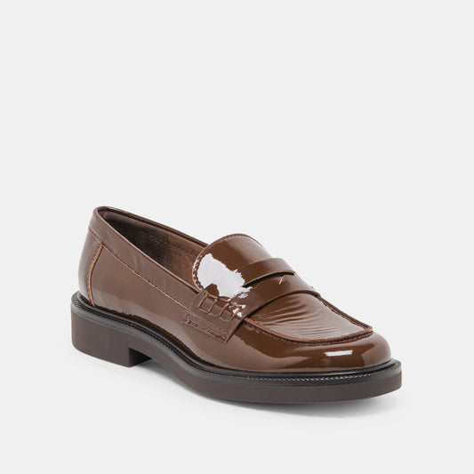 TIGGY LOAFERS WALNUT CRINKLE PATENT