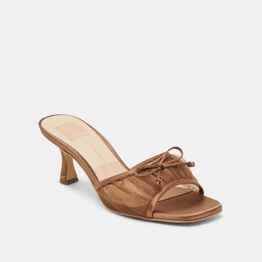 GALEN HEELS MID BROWN TULLE