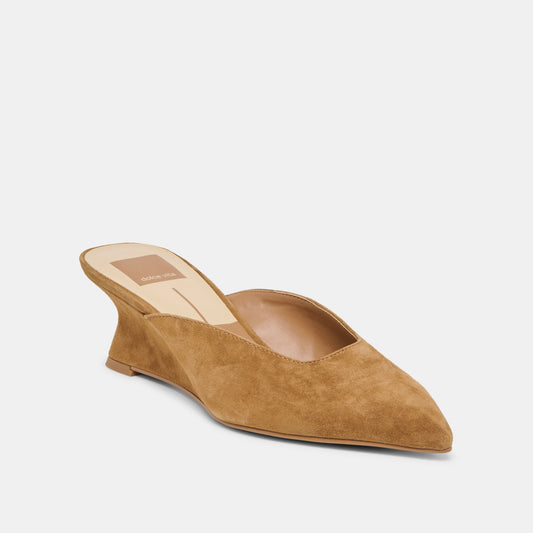CAMY MULES COGNAC SUEDE