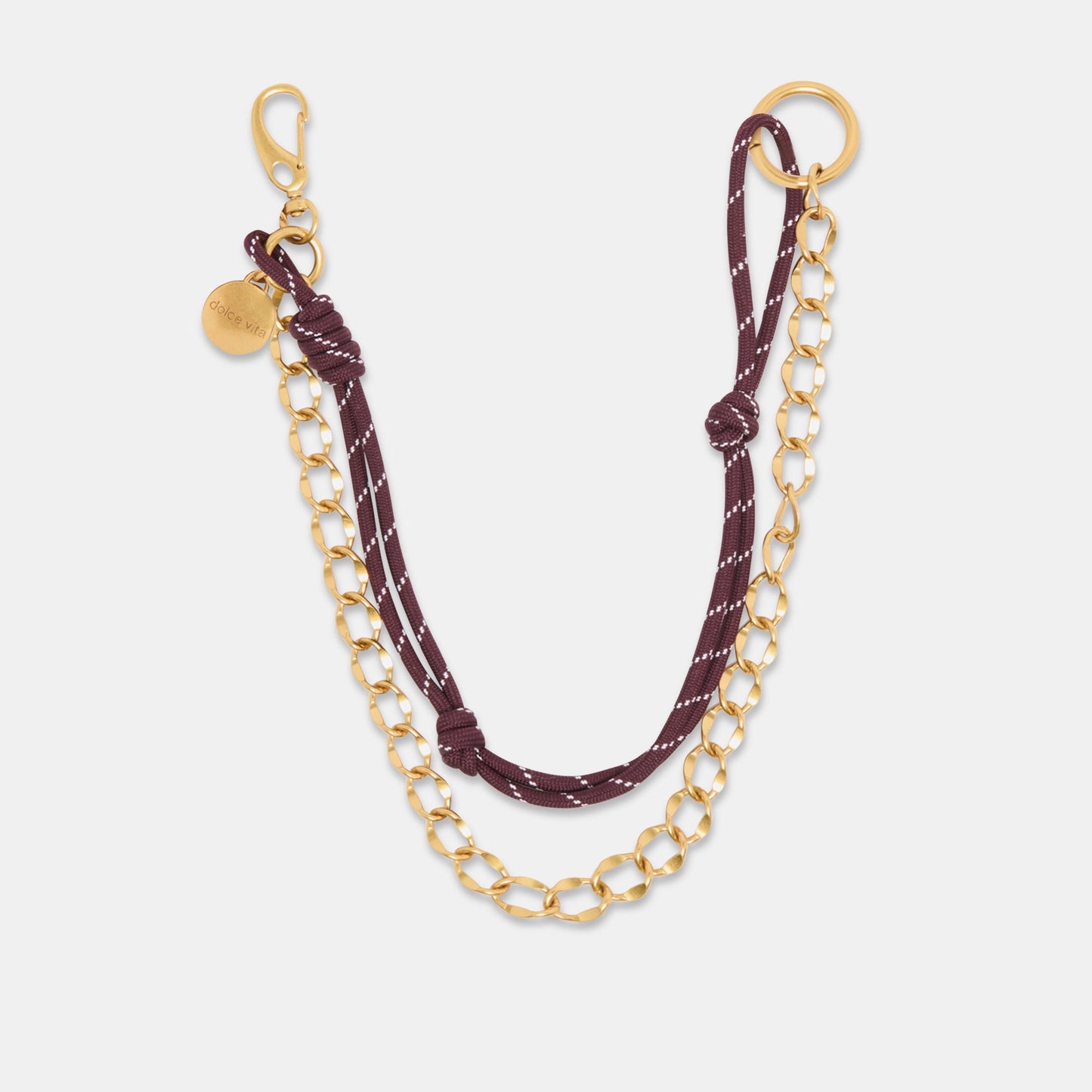 Rope + Chain Burgundy Multi Bag Charm | Dolce Vita
