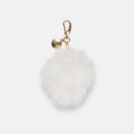 Pom Pom White Plush Bag Charm | Dolce Vita