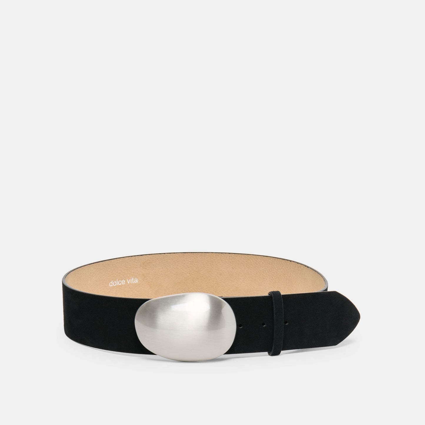 Bubble Buckle Black Nickle Belt | Dolce Vita