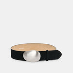 Bubble Buckle Black Nickle Belt | Dolce Vita