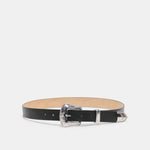 Vintage Western Black Silver Buckle Belt | Dolce Vita