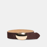 Bubble Mahogany Gold Buckle Belt | Dolce Vita