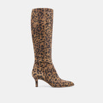 Aldy Brown Leopard Printed Suede Boots | Dolce Vita