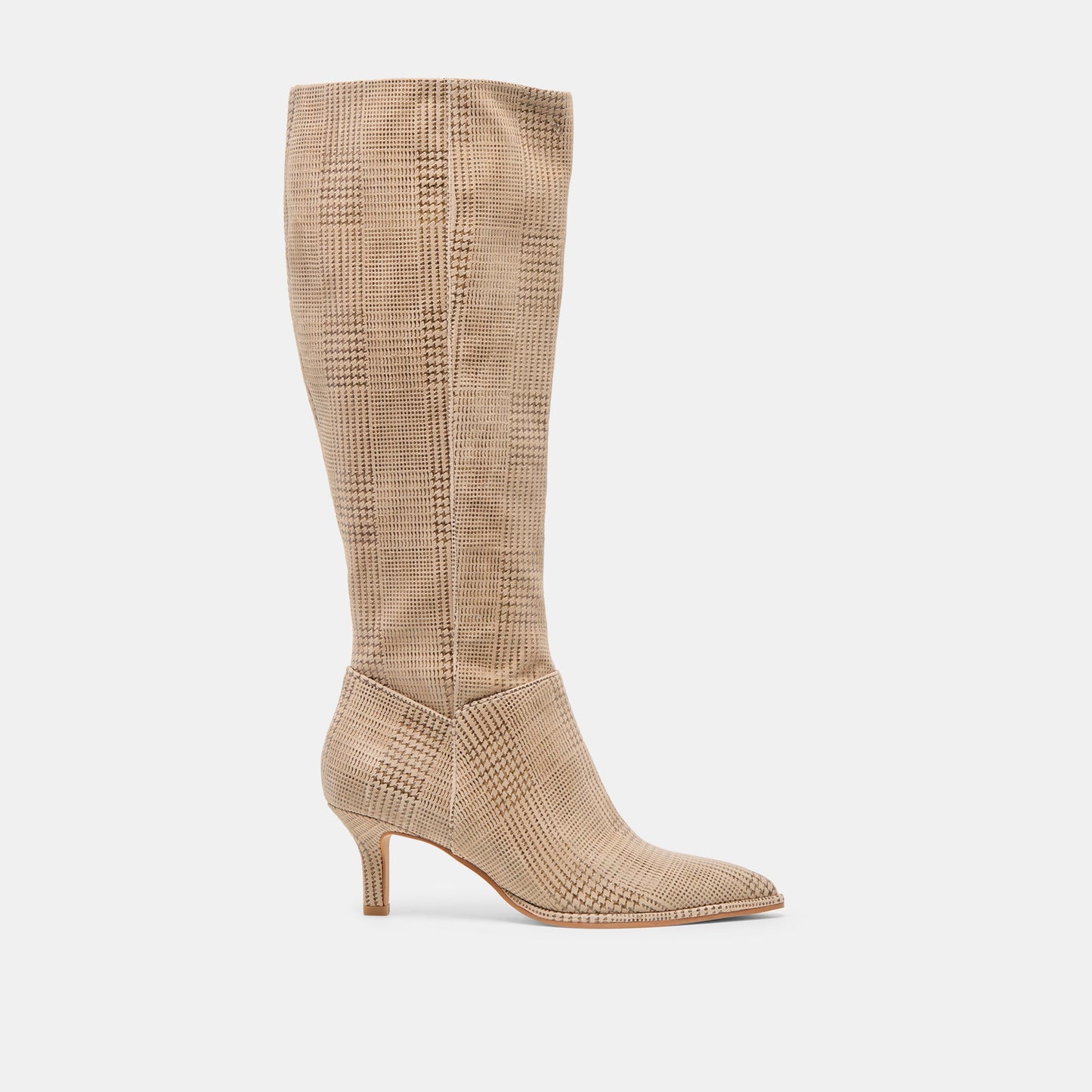 Aldy Herringbone Printed Suede Boots | Dolce Vita