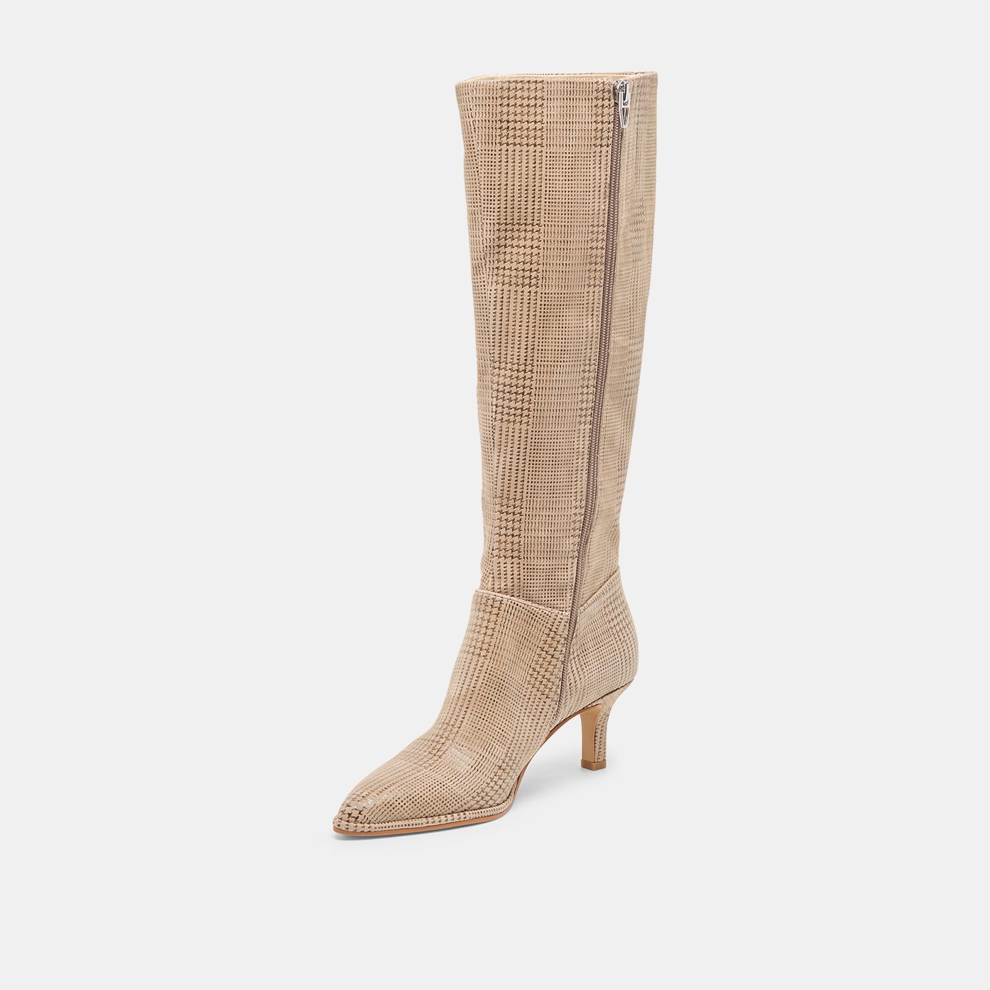 ALDY BOOTS HERRINGBONE PRINTED SUEDE