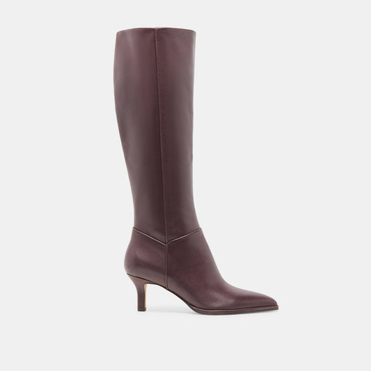 Aldy Mulberry Leather Boots | Dolce Vita
