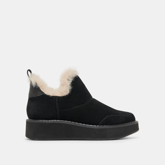 Ardy Plush H2O Waterproof Onyx Suede Booties | Dolce Vita