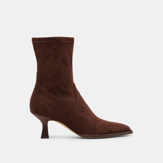 Arya Boots | Dark Brown Stella Suede Boots by Dolce Vita