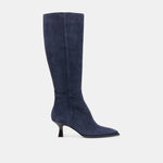 Auggie Navy Suede Wide Calf Boots | Dolce Vita