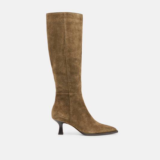 Auggie Olive Suede Wide Calf Boots | Dolce Vita