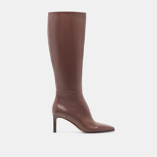 Emmi Chocolate Leather Boots | Dolce Vita