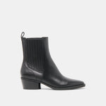 Faint H2O Waterproof Black Leather Booties | Dolce Vita