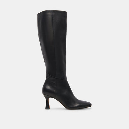 Gyra Extra Wide Calf Black Boots | Leather Wide Calf Boots