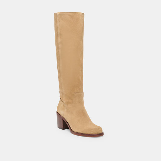 LUCYLE WIDE CALF BOOTS DK TAUPE SUEDE