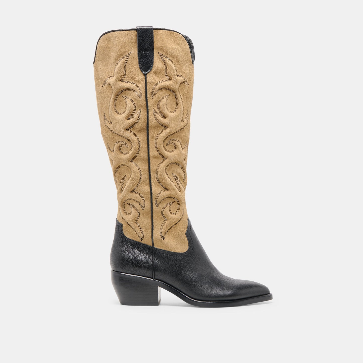Mirla Black Multi Leather Boots | Dolce Vita