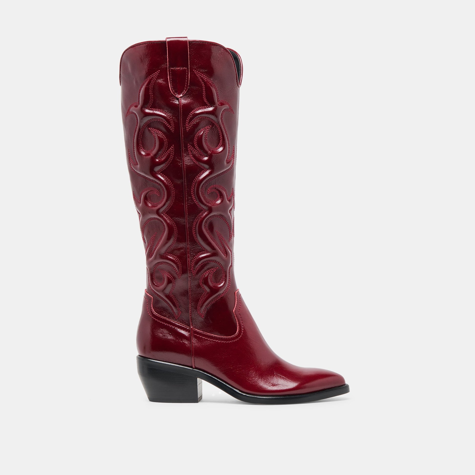 Mirla Oxblood Leather Boots | Dolce Vita
