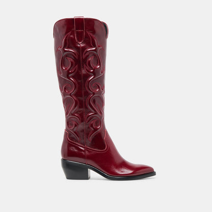 Mirla Oxblood Leather Boots | Dolce Vita