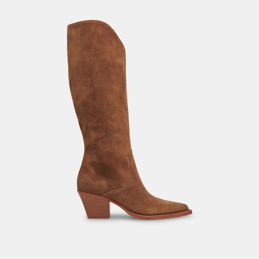 Raj Extra Wide Calf Brown Suede Boots | Suede Wide Calf Boots