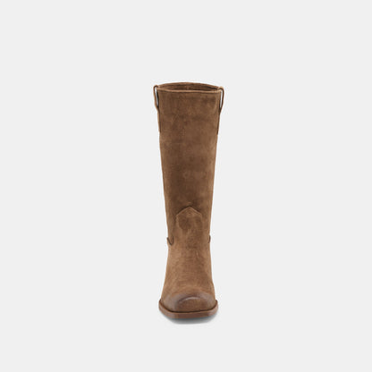 ROMIE BOOTS CHOCOLATE SUEDE