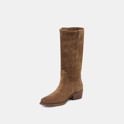 ROMIE BOOTS CHOCOLATE SUEDE