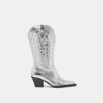 Ryland Extra Wide Calf Silver Boots | Distressed Leather Boots