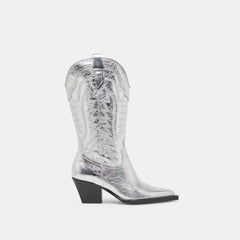 SILVER DISTRESSED LEATHER