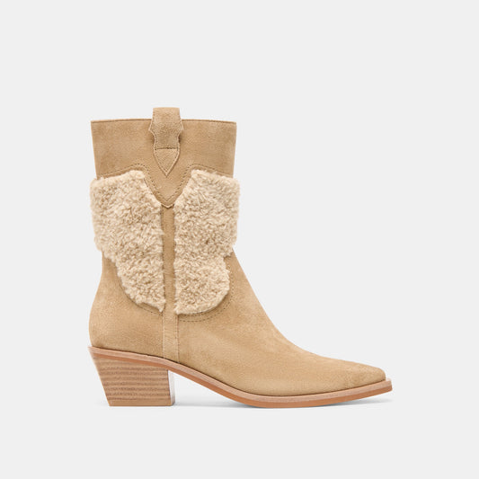 Salil Plush Dk Taupe Suede Boots | Dolce Vita
