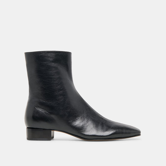 Tarine Black Leather Booties | Dolce Vita