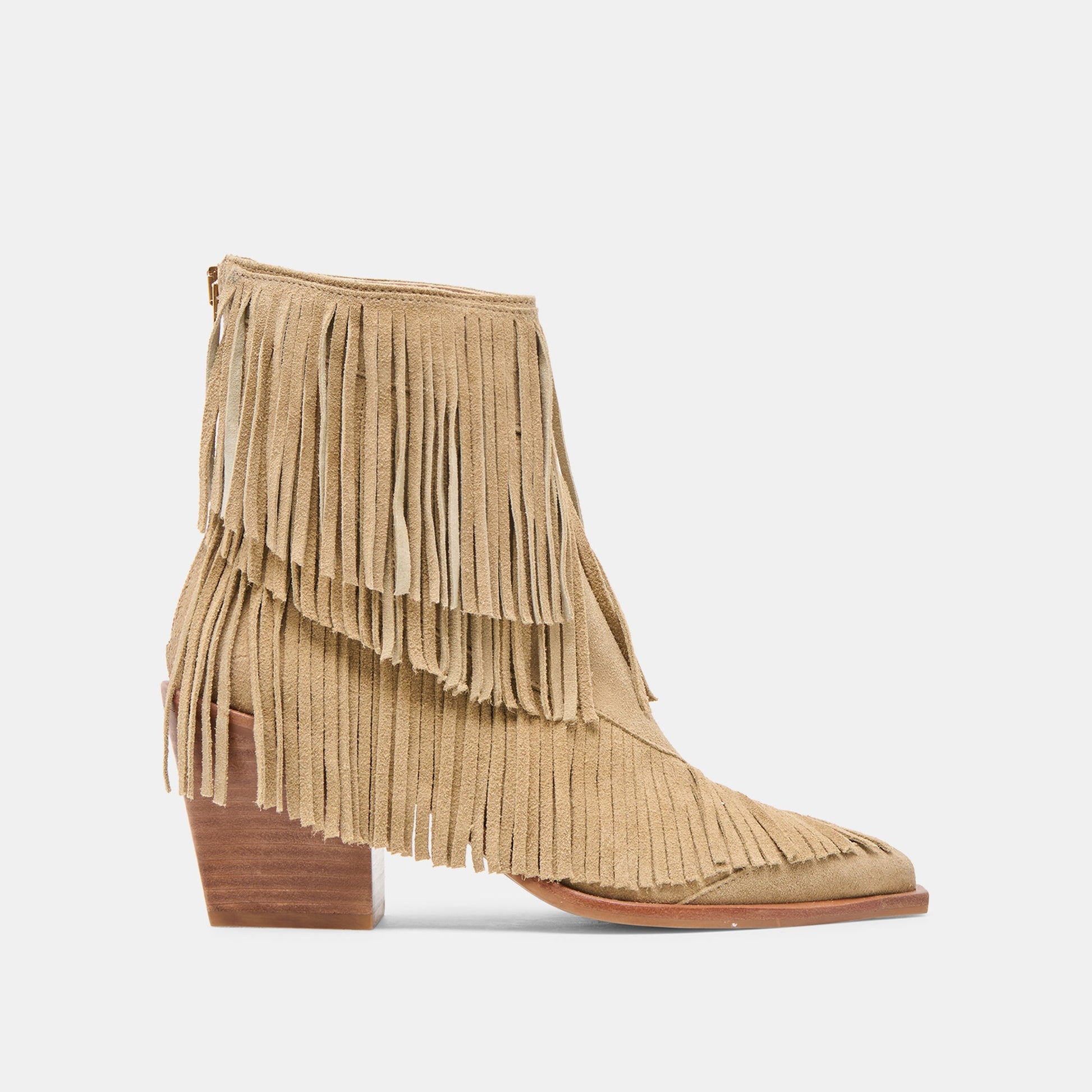 Torey Dk Taupe Suede Booties | Dolce Vita