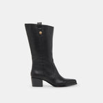 Vern Black Leather Wide Calf Boots | Dolce Vita