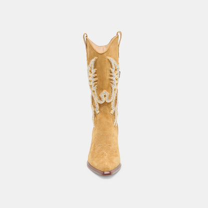 VILA BOOTS CARAMEL SUEDE
