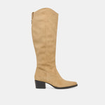 Virona H2O Waterproof Dk Taupe Suede Wide Calf Boots | Dolce Vita