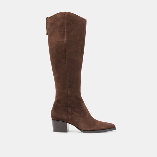 Virona H2O Waterproof Dk Brown Suede Boots | Dolce Vita