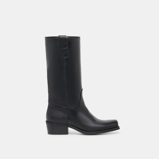Romie Black Leather Boots | Dolce Vita