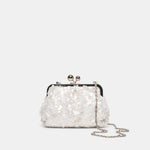 Kendall White Sequin Clutch | Dolce Vita