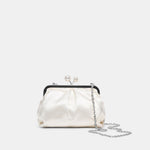 Kendall White Satin Clutch | Dolce Vita