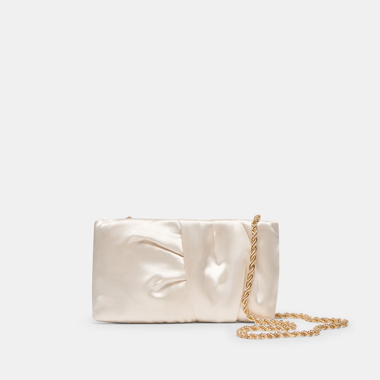 Rozey White Satin Clutch | Dolce Vita