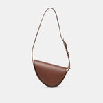 Sabine Brown Leather Shoulder Bag | Dolce Vita