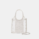 SYLVENE PEARL White Mesh Removable Crossbody Handbag | Dolce Vita