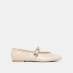 Alizza Creme Crinkle Patent Ballet Flats | Dolce Vita