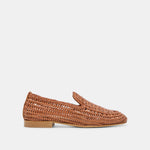 Armond Cognac Woven Leather Flats | Dolce Vita