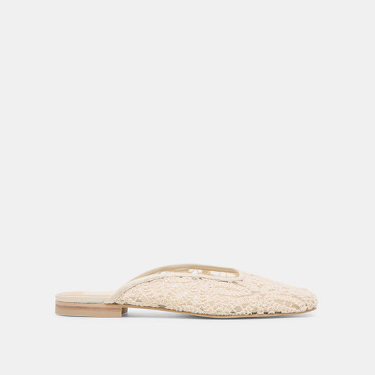 Aubrie Ivory Macrame Mesh Flats | Dolce Vita