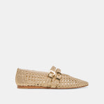 Baylee Gold Woven Stella Ballet Flats | Dolce Vita