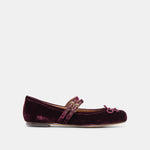 Gibsen Burgundy Velvet Ballet Flats | Dolce Vita